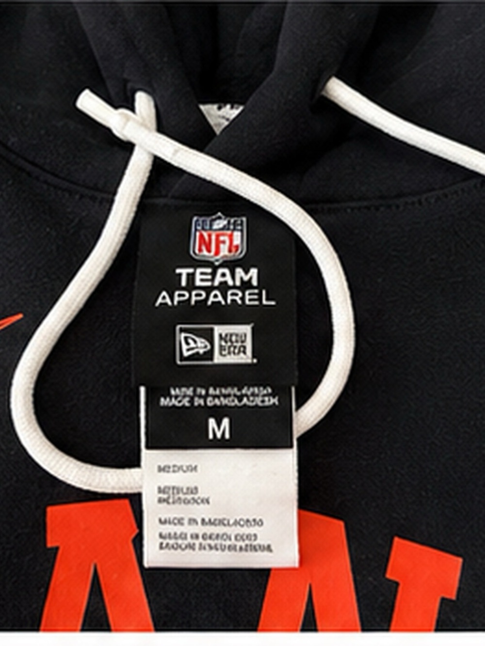 SF Giants Black Hoodie with Orange Accent - Size M